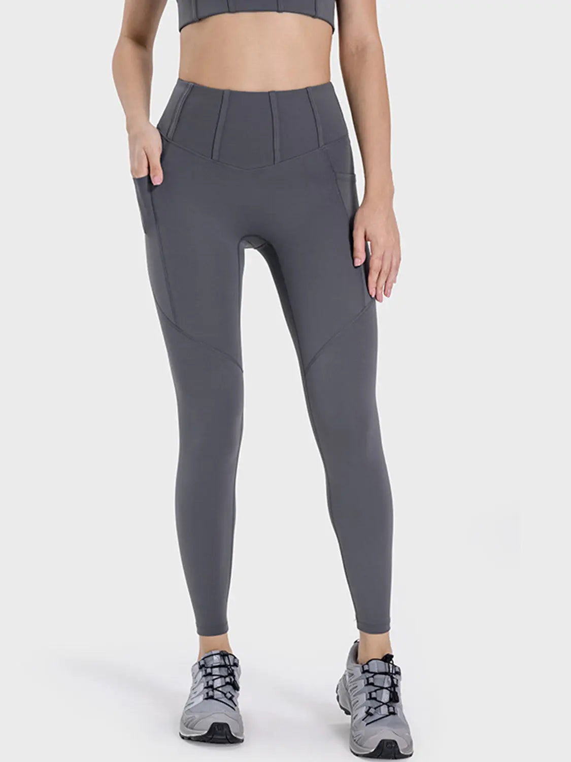 Pocketed High Waist Active Leggings Trendsi