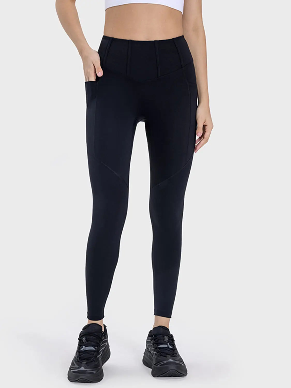 Pocketed High Waist Active Leggings Trendsi