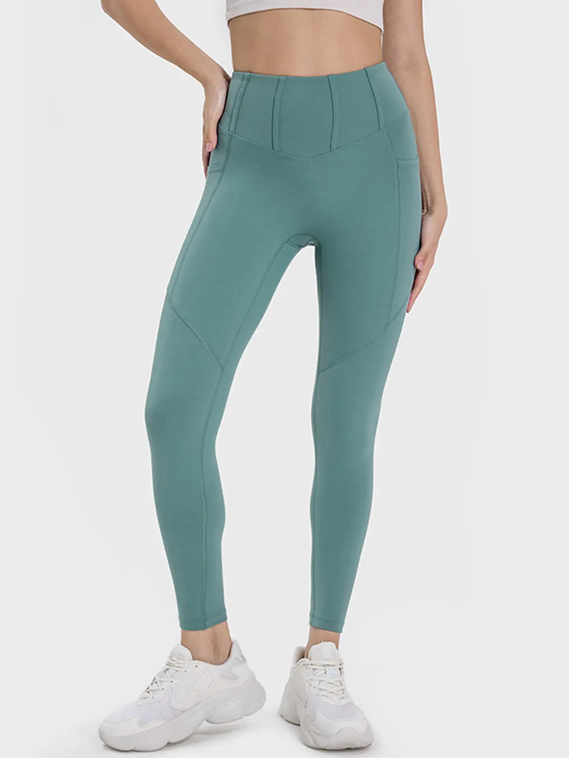 Pocketed High Waist Active Leggings Trendsi