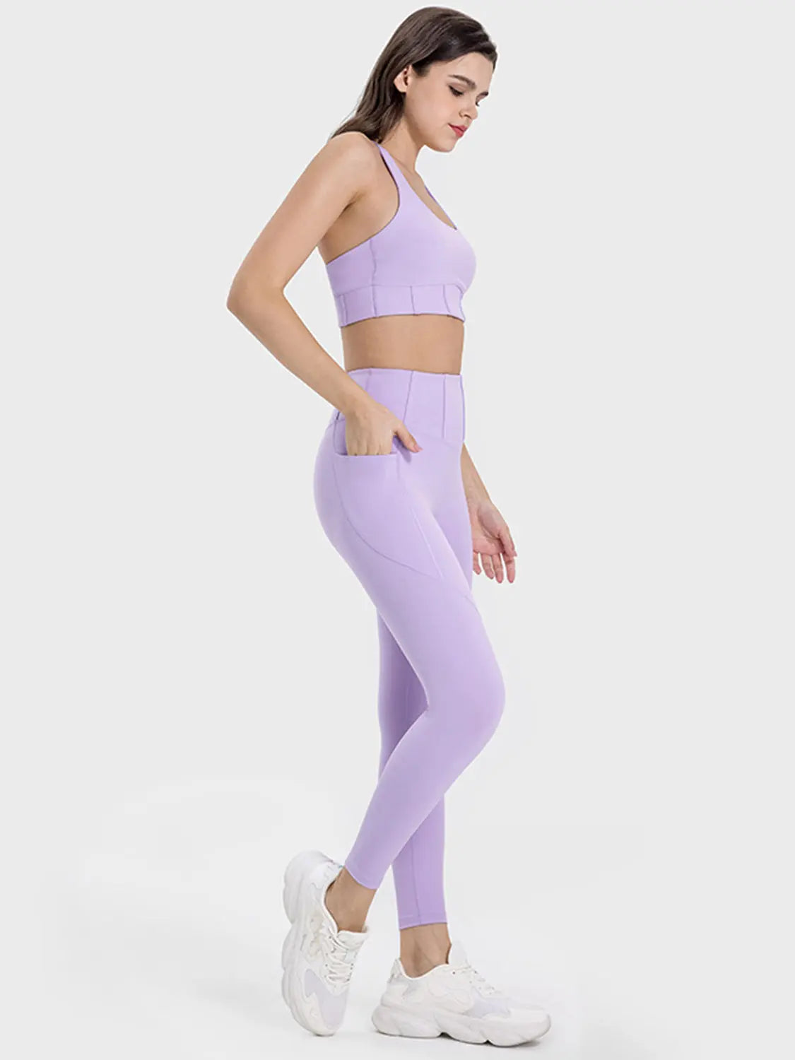 Pocketed High Waist Active Leggings Trendsi