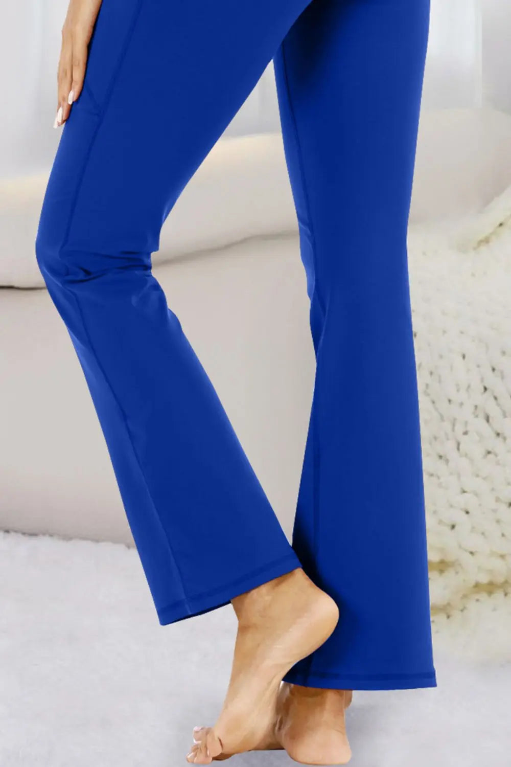 Pocketed High Waist Active Pants Trendsi