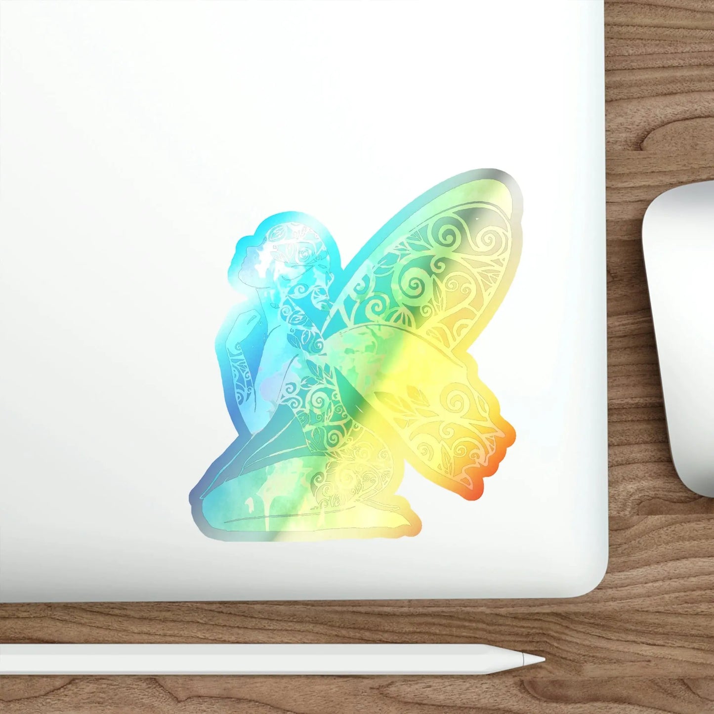 Rainbow Broken Fairy, Fae Holographic Die-cut Stickers