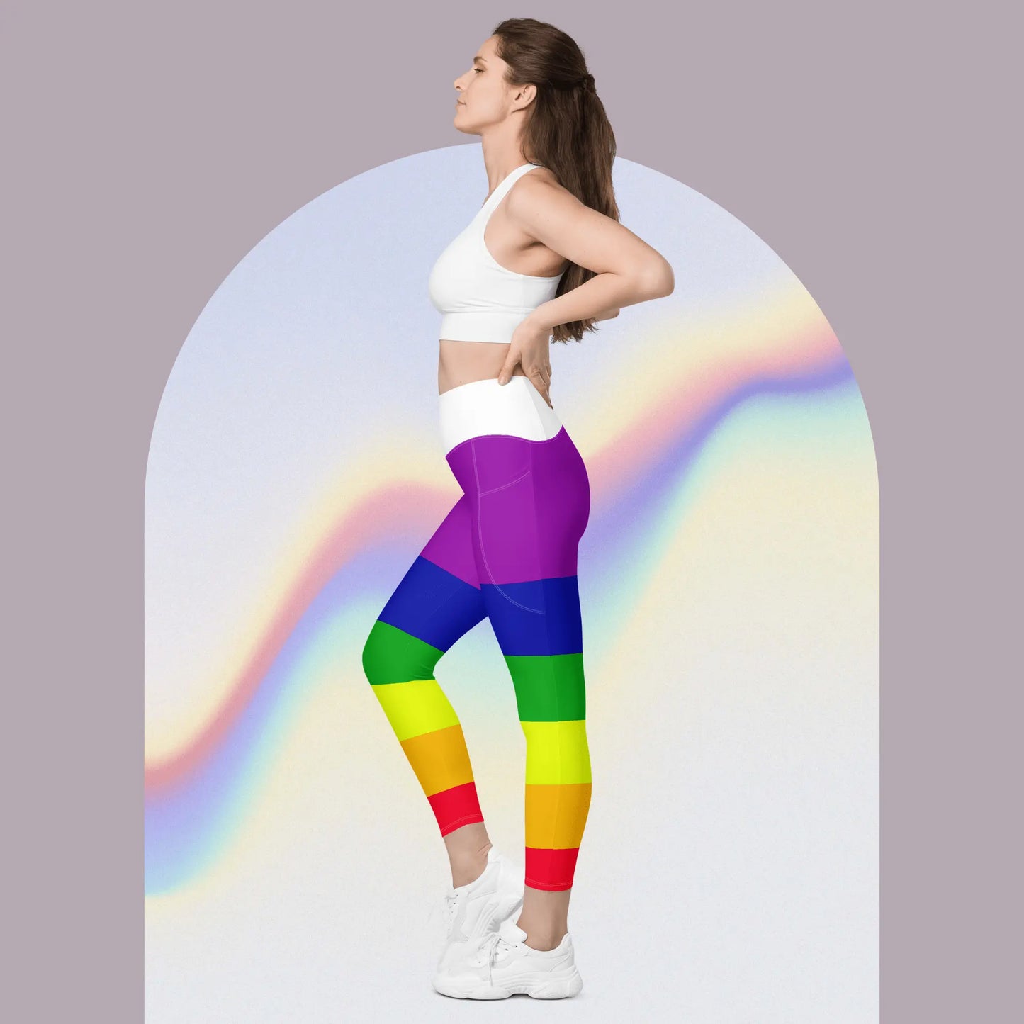 Rainbow pants with Pockets purple top