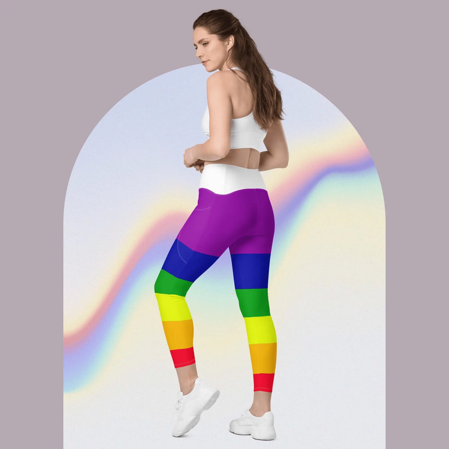 Rainbow pants with Pockets purple top