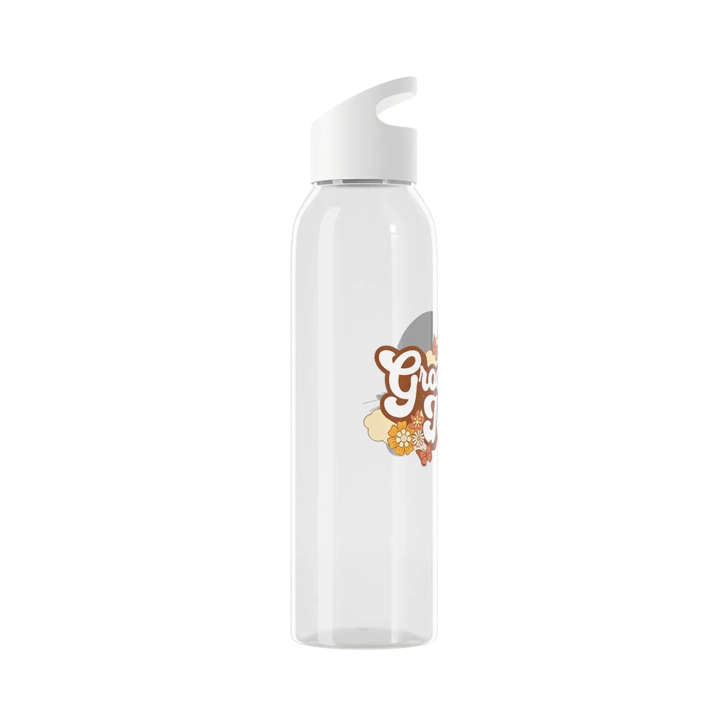 Retro Groovy Nanny Sky Water Bottle Printify