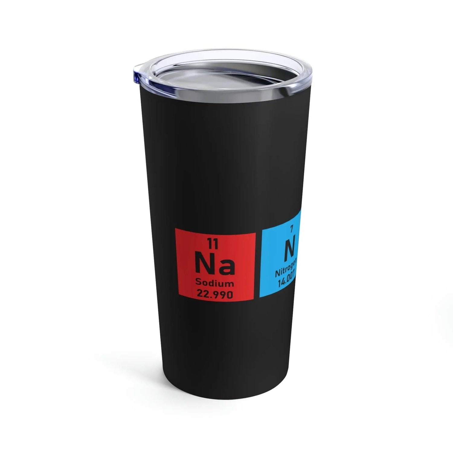 Scientific Periodic Table Elements Nanny Black Tumbler, 20oz