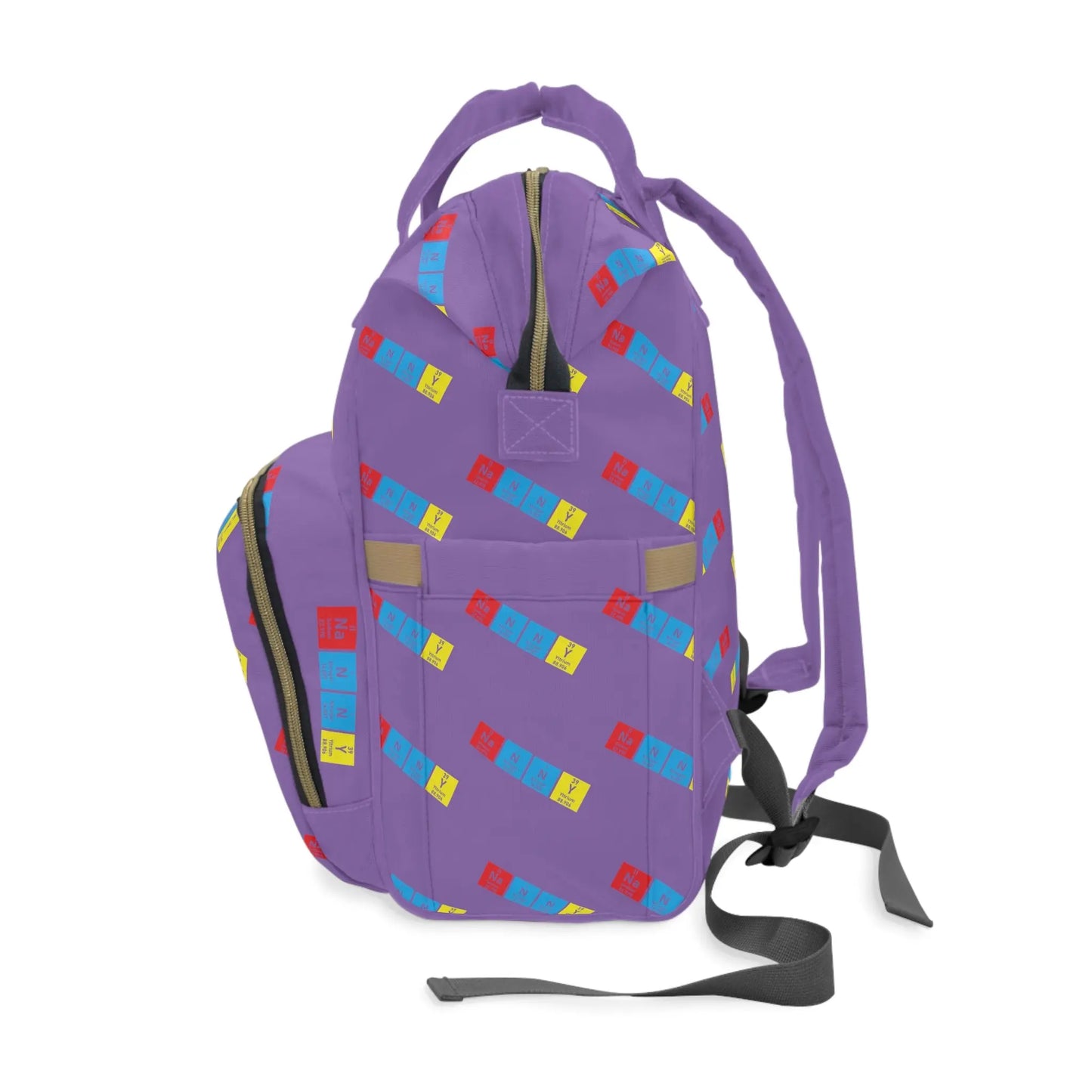 Scientific Periodic Table Elements Nanny Play on word with so many pockets Multifunctional Diaper Backpack