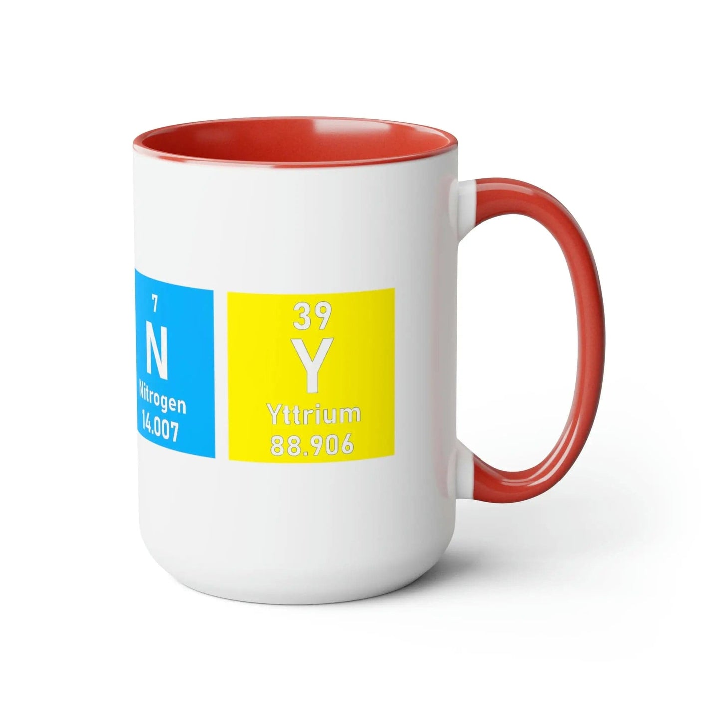 Scientific Periodic Table Elements Nanny Two-Tone Coffee Mugs, 15oz