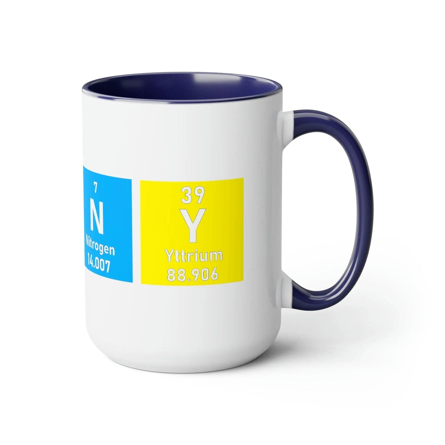 Scientific Periodic Table Elements Nanny Two-Tone Coffee Mugs, 15oz