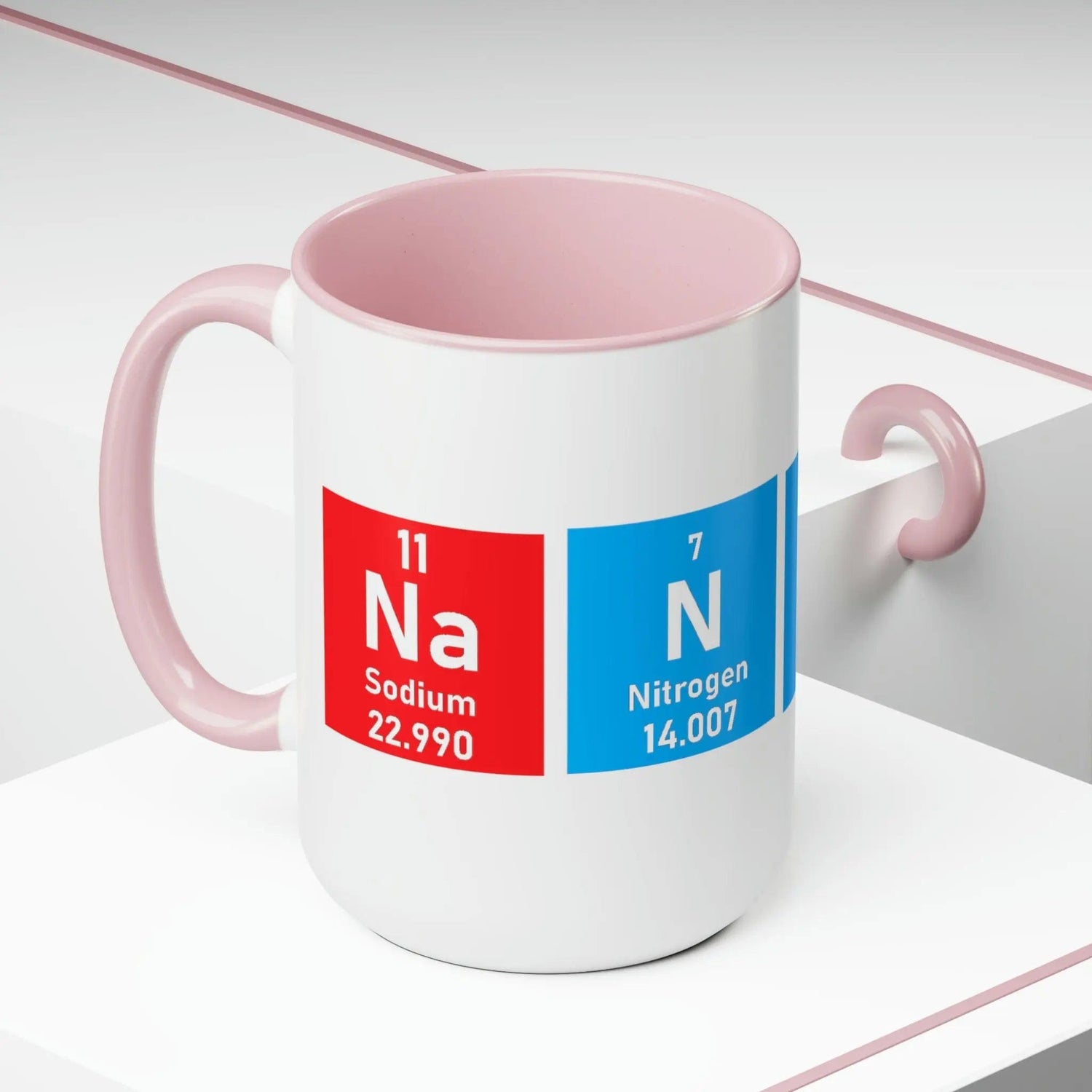 Scientific Periodic Table Elements Nanny Two-Tone Coffee Mugs, 15oz