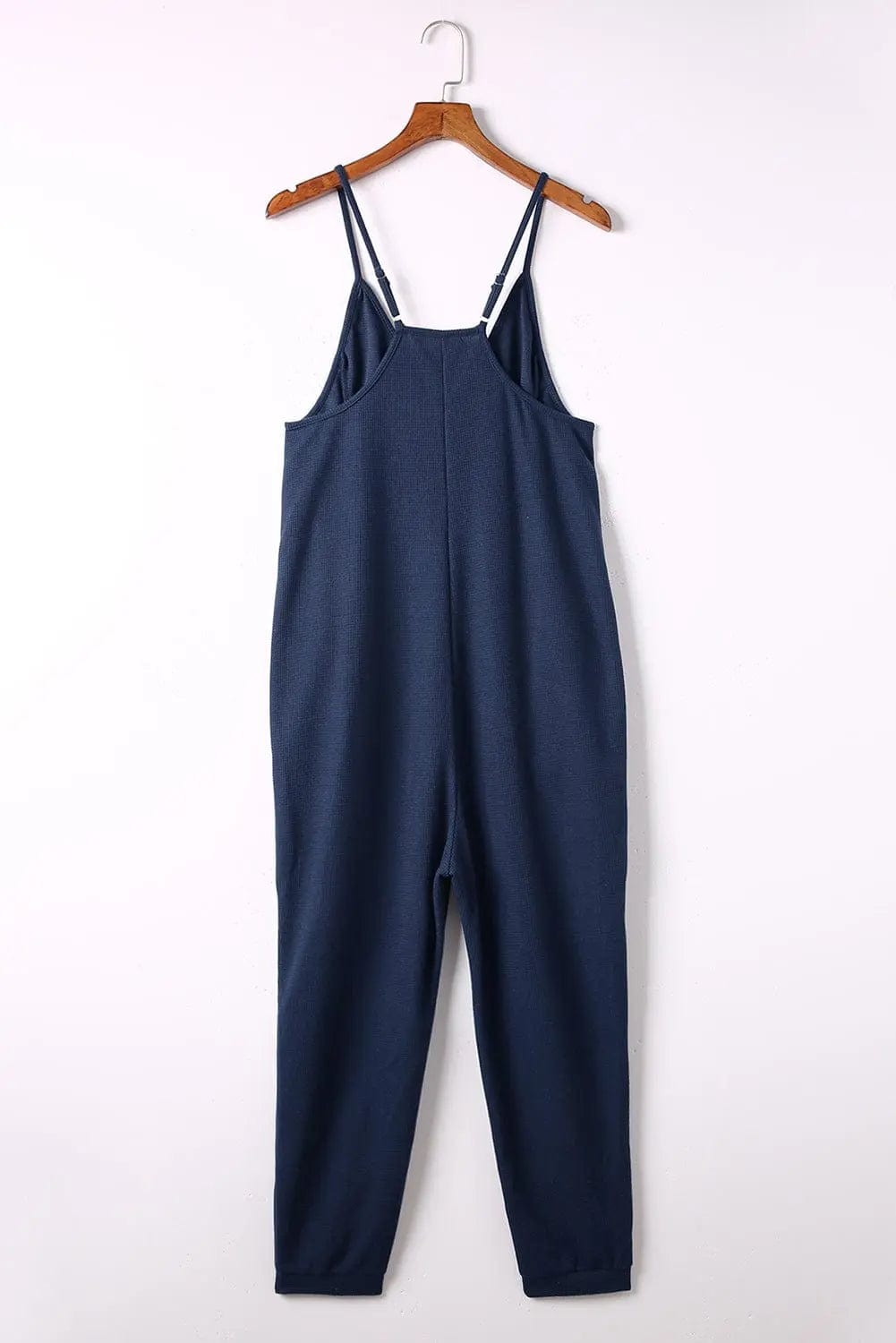 Spaghetti Strap Deep V Jumpsuit with Pockets - Simply Sarahlee's