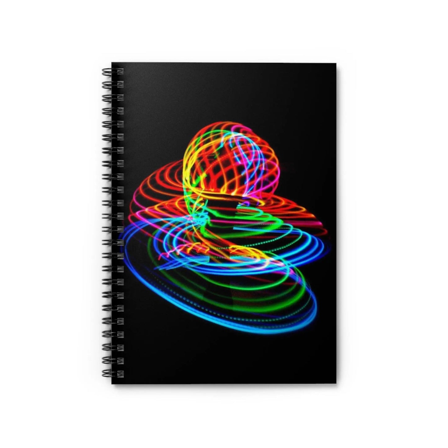 Spiral Hoop Rainbow (Self-portrait) Spiral Notebook - Ruled Line