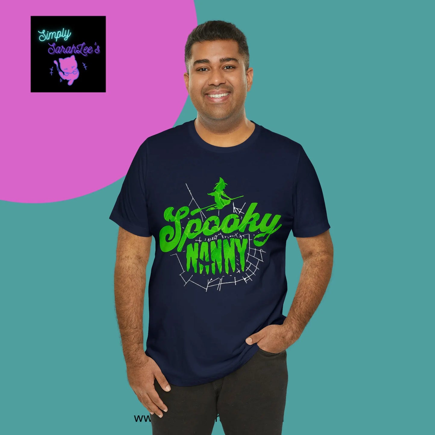 Spooky Nanny Witchy Slime Green Unisex Jersey Short Sleeve Tee Printify