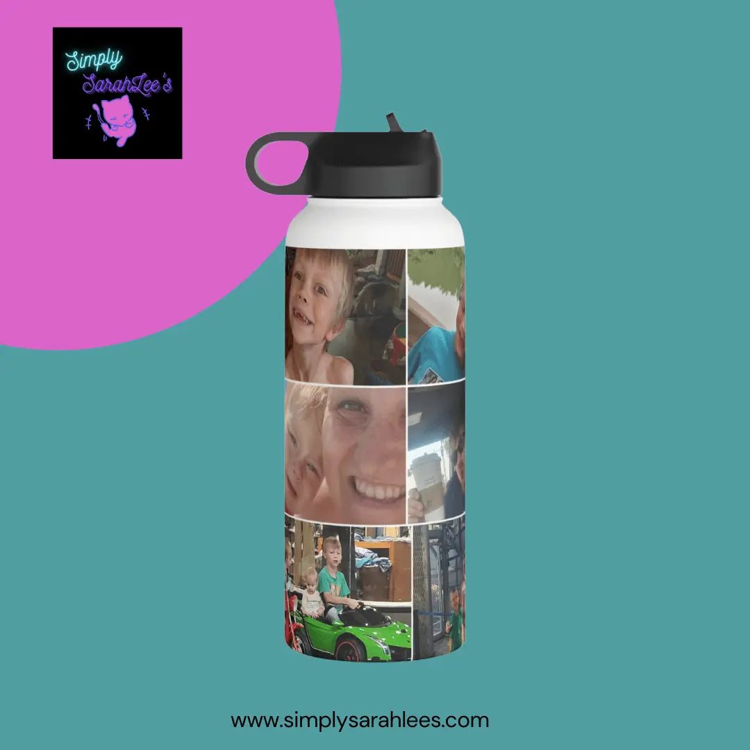 Stainless Steel 32 oz *Custom for Amanda * Water Bottle, Standard Lid