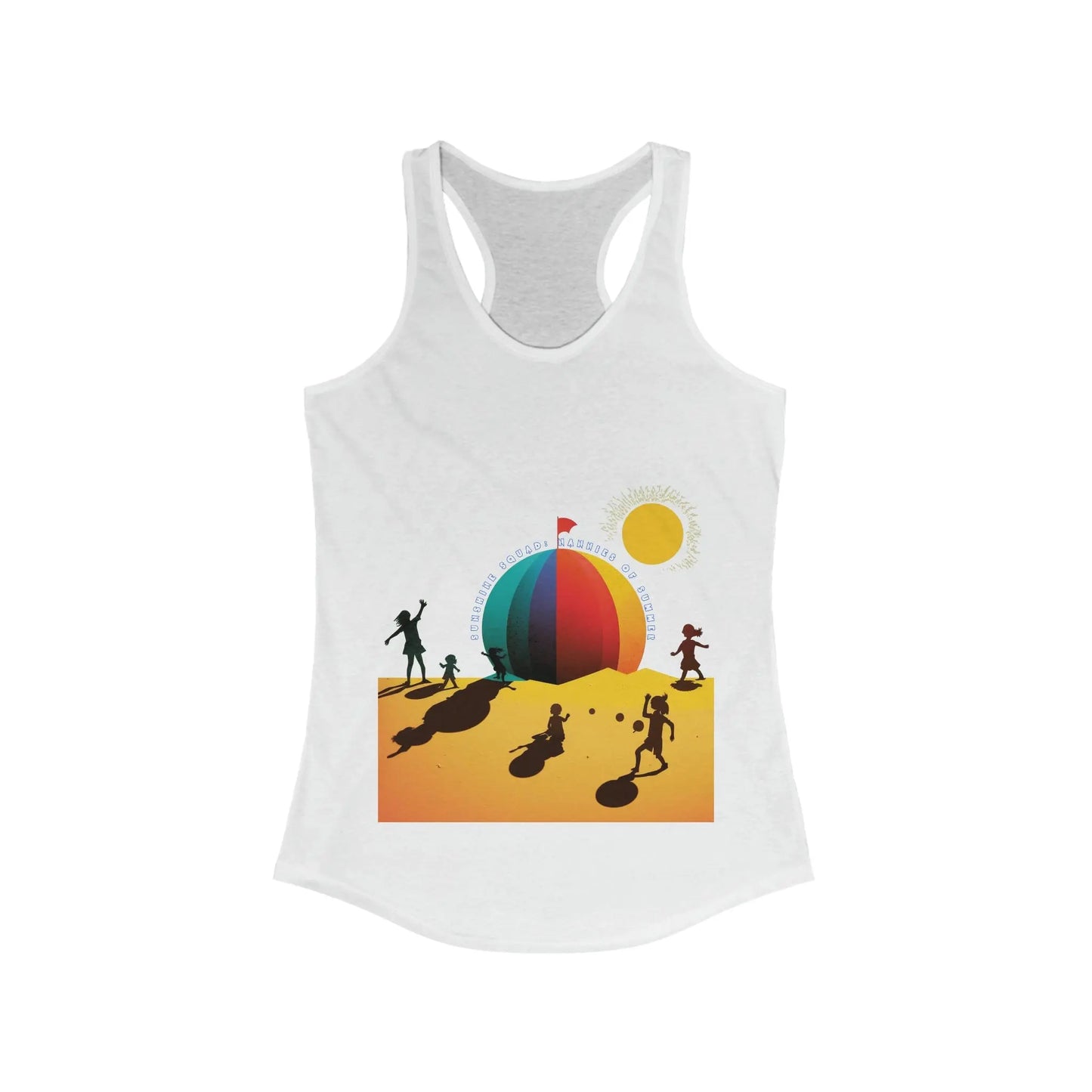 Sunshine Squad Nannies of Summer Women's Ideal Racerback Tank