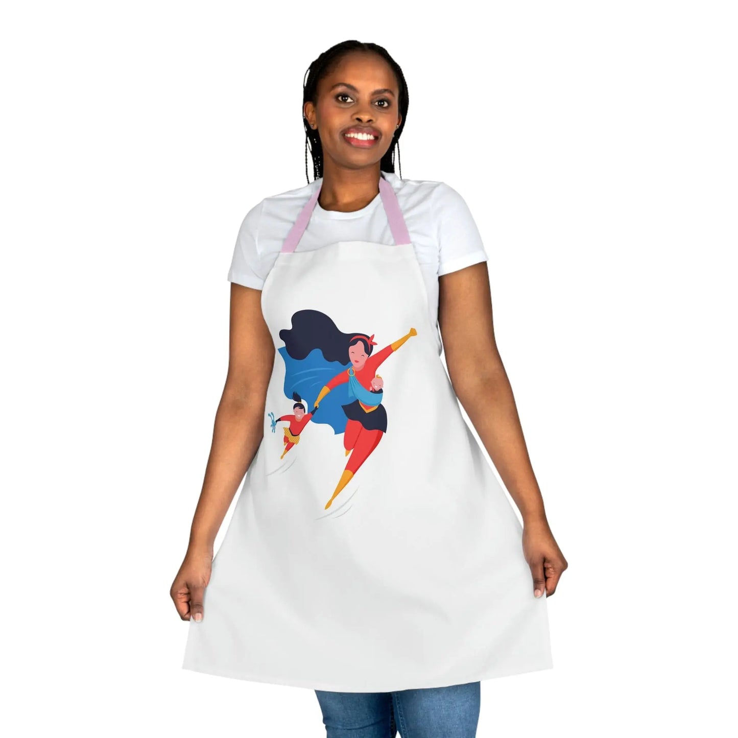 Super Mom with child and baby Apron