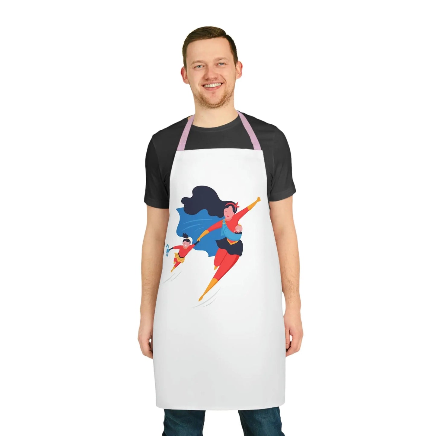 Super Mom with child and baby Apron