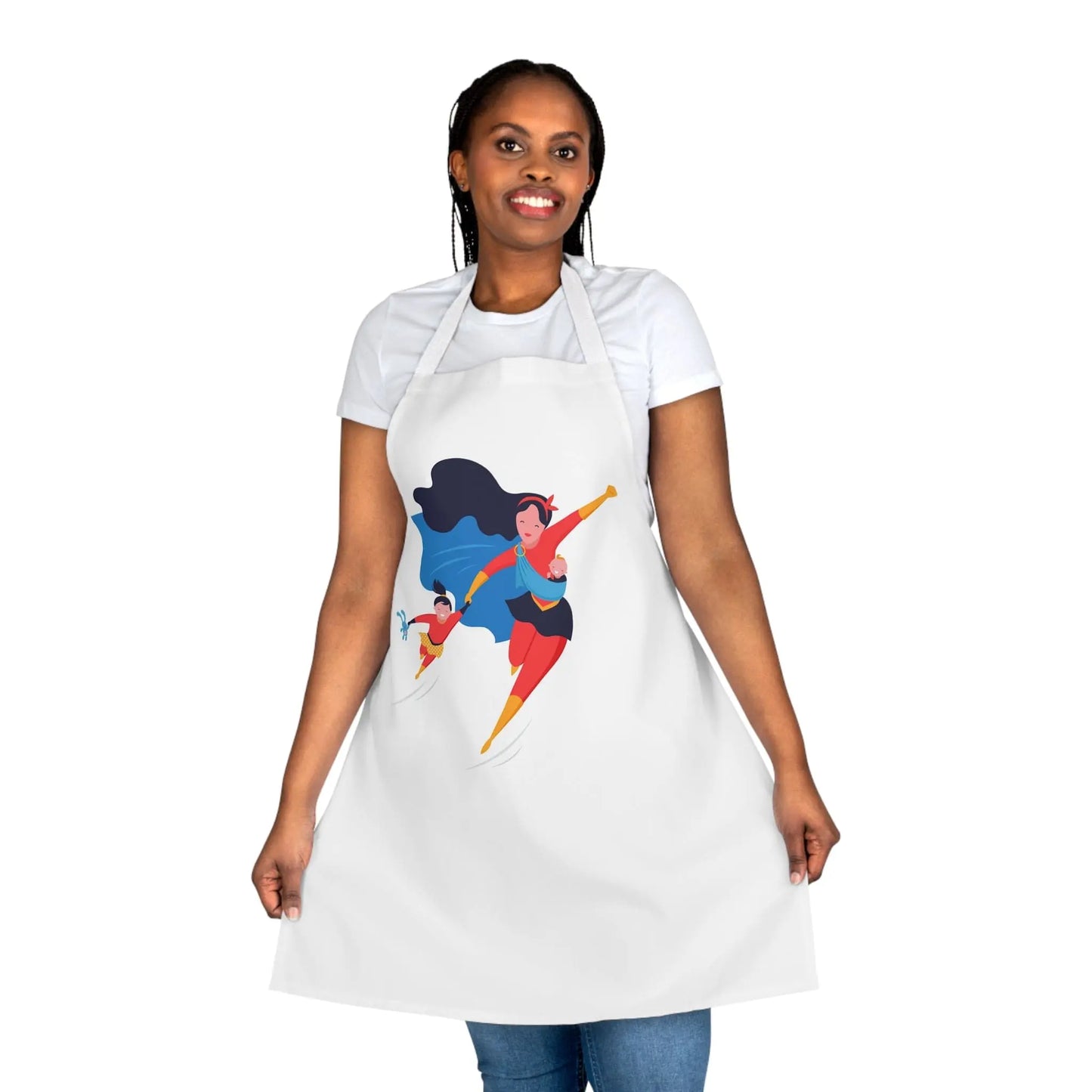 Super Mom with child and baby Apron