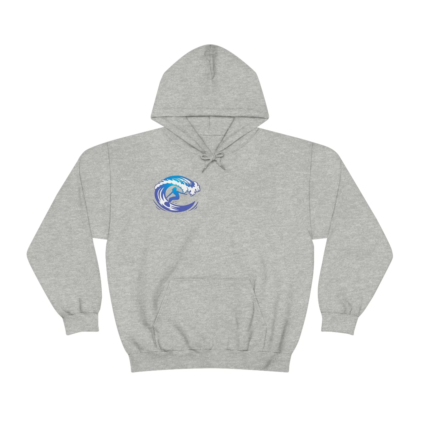 Surf girl Hang Ten on the wave Unisex Heavy Blend Hooded Sweatshirt