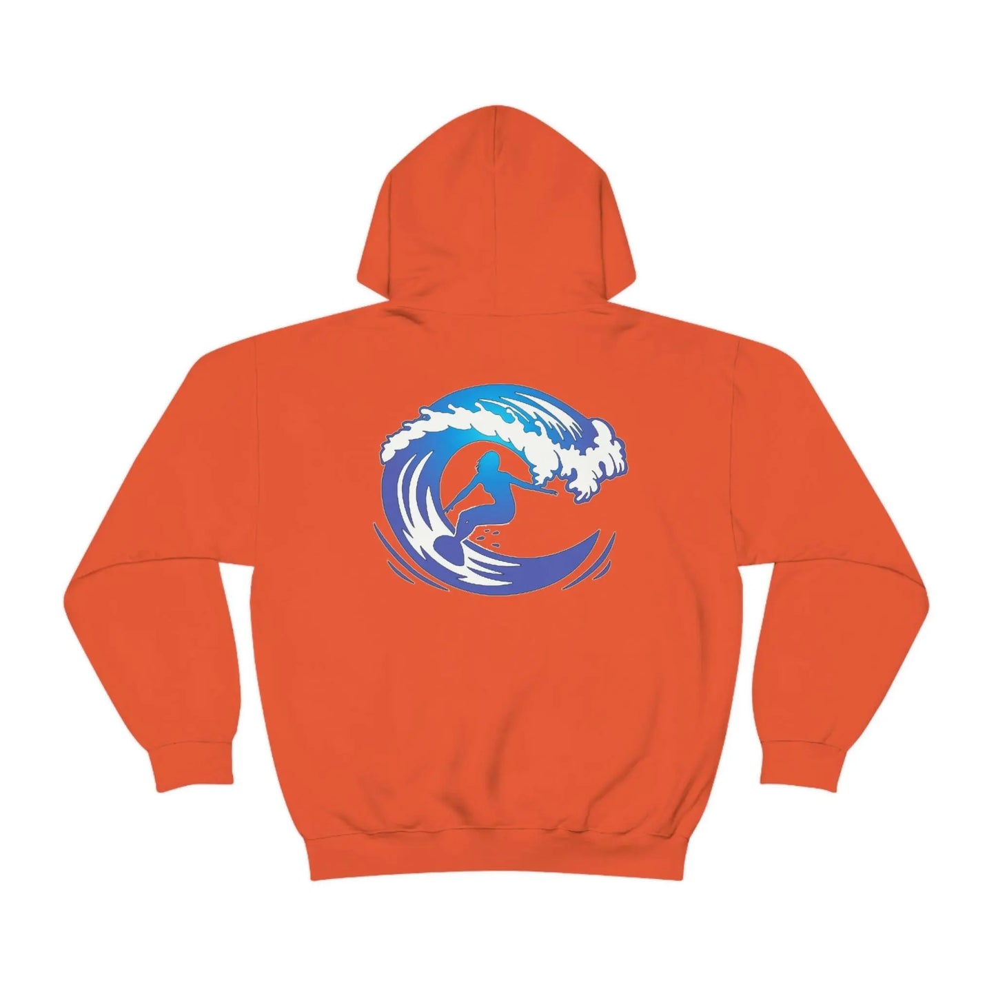 Surf girl Hang Ten on the wave Unisex Heavy Blend Hooded Sweatshirt