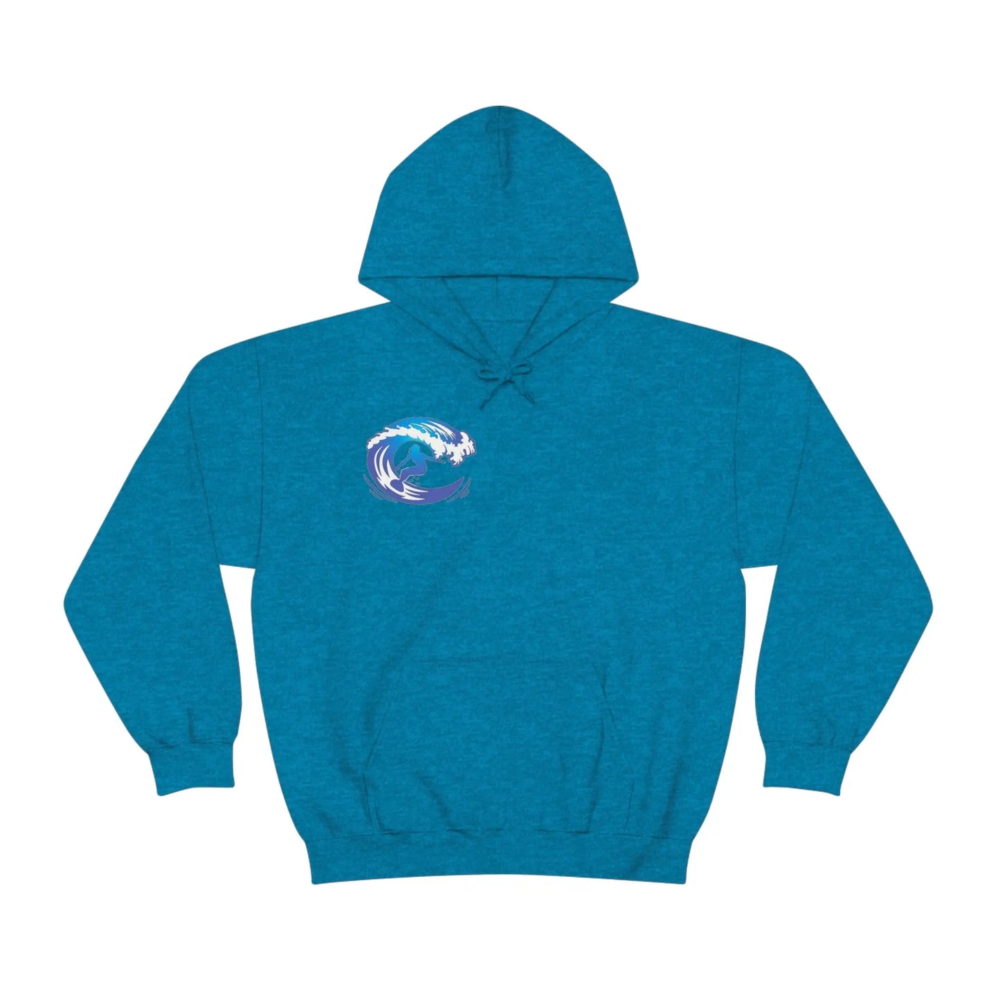 Surf girl Hang Ten on the wave Unisex Heavy Blend Hooded Sweatshirt