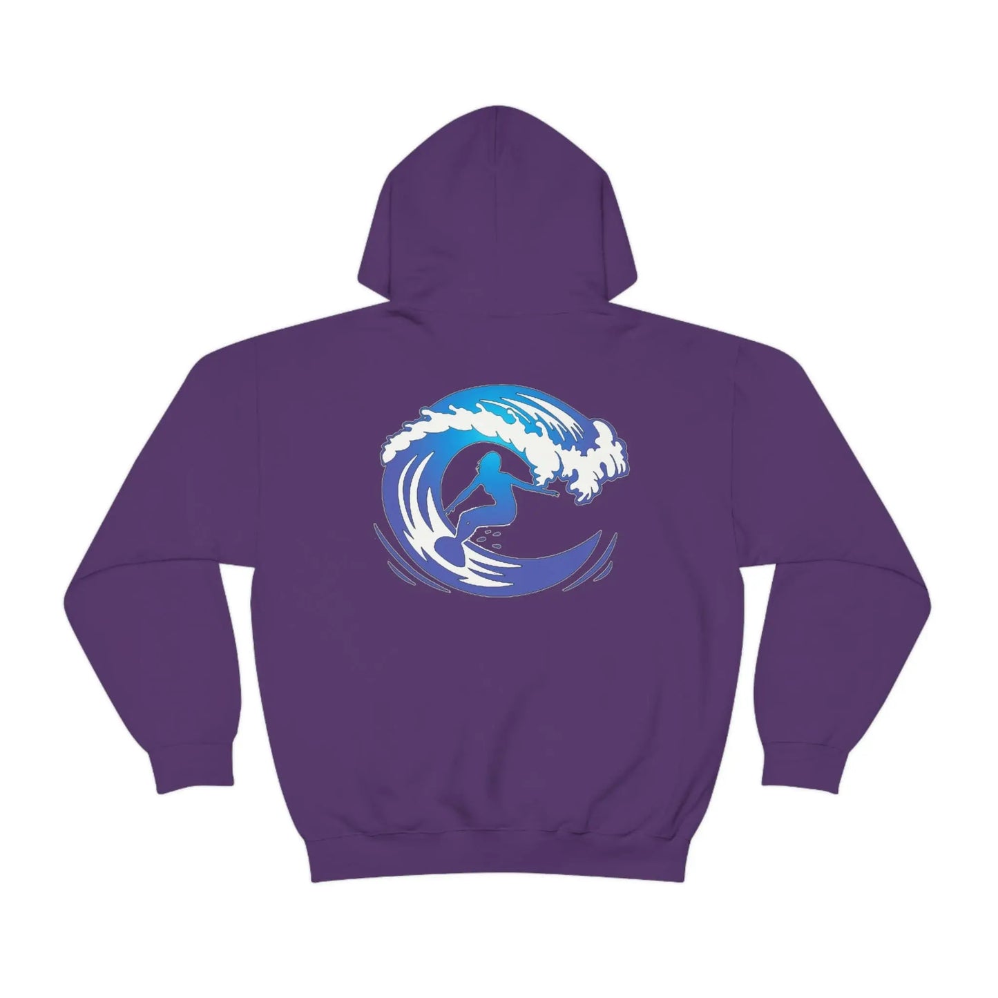 Surf girl Hang Ten on the wave Unisex Heavy Blend Hooded Sweatshirt