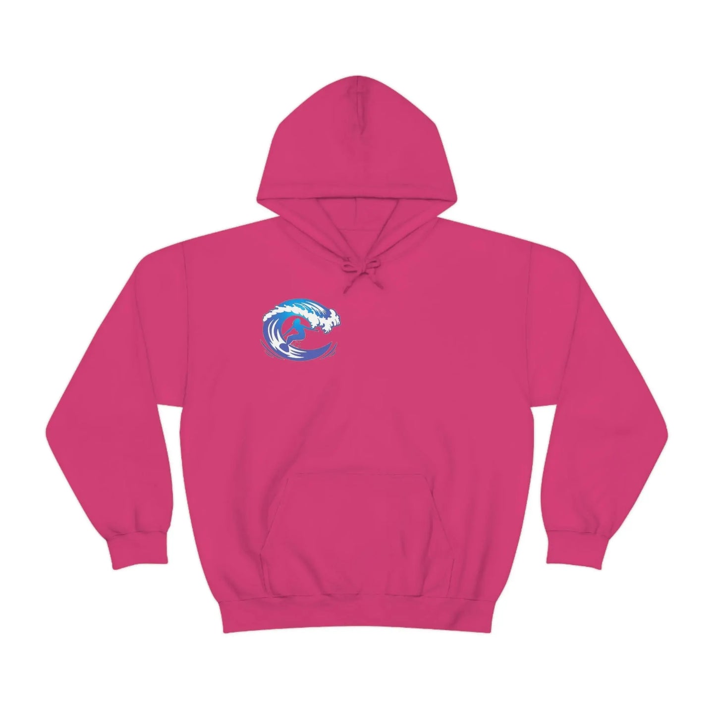 Surf girl Hang Ten on the wave Unisex Heavy Blend Hooded Sweatshirt