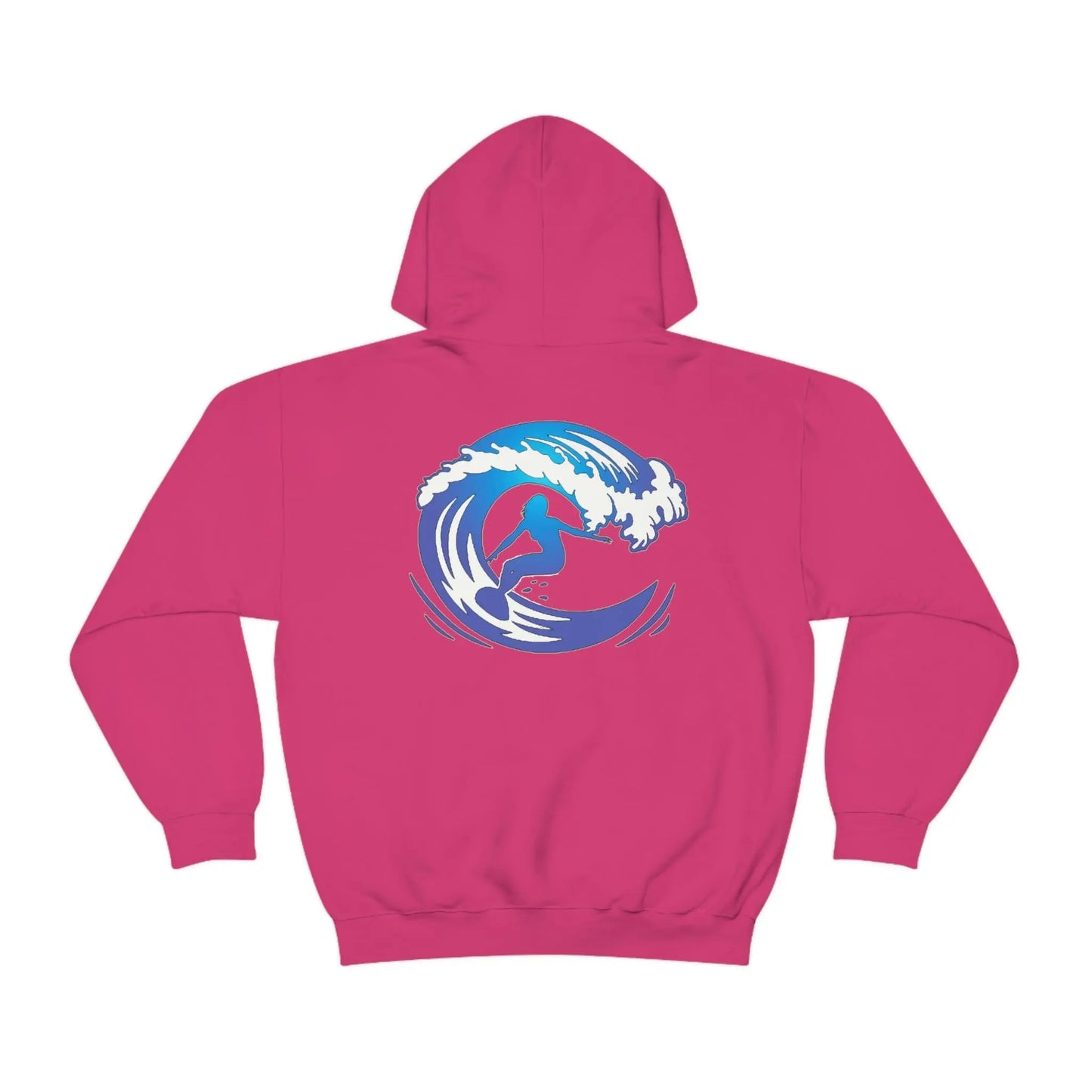 Surf girl Hang Ten on the wave Unisex Heavy Blend Hooded Sweatshirt