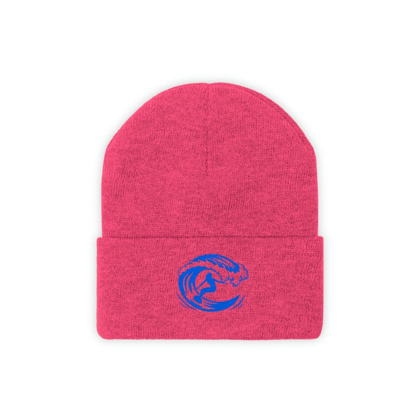 Surf's up Girl on a wave, Surf Lady Knit Beanie