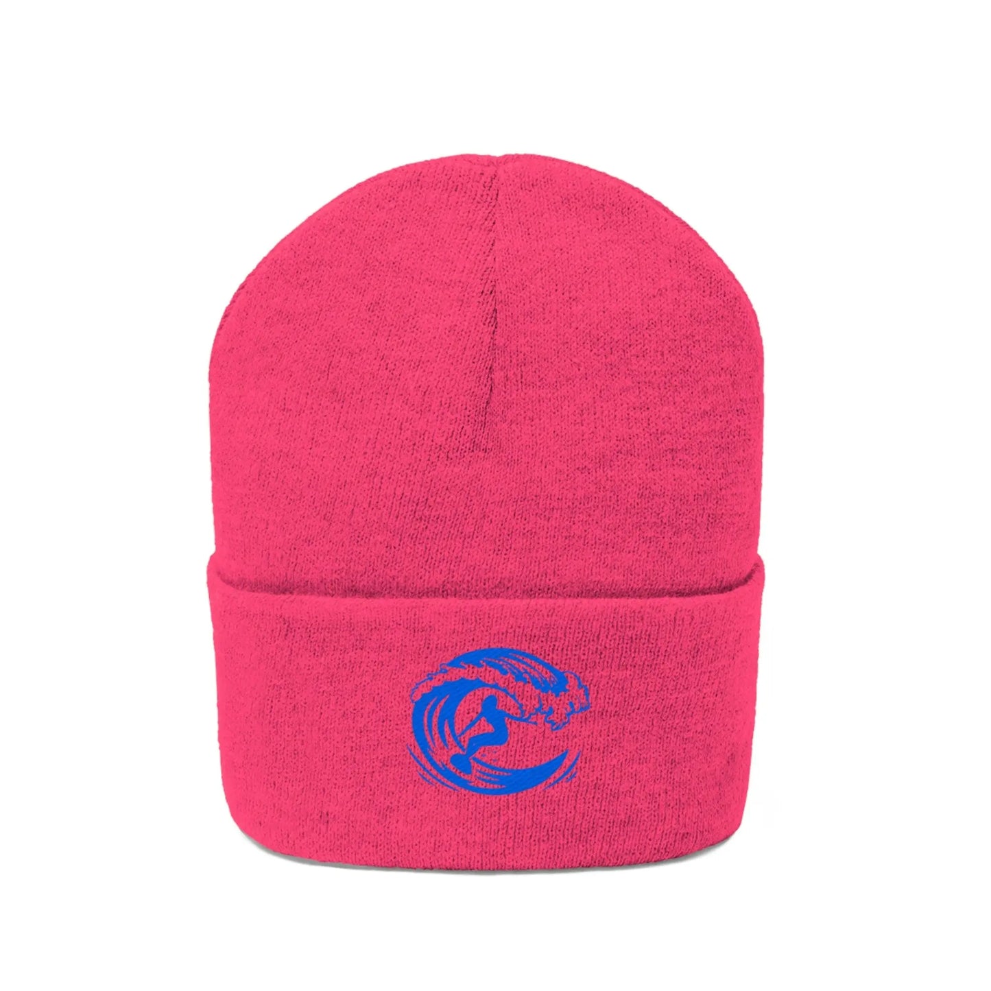 Surf's up Girl on a wave, Surf Lady Knit Beanie