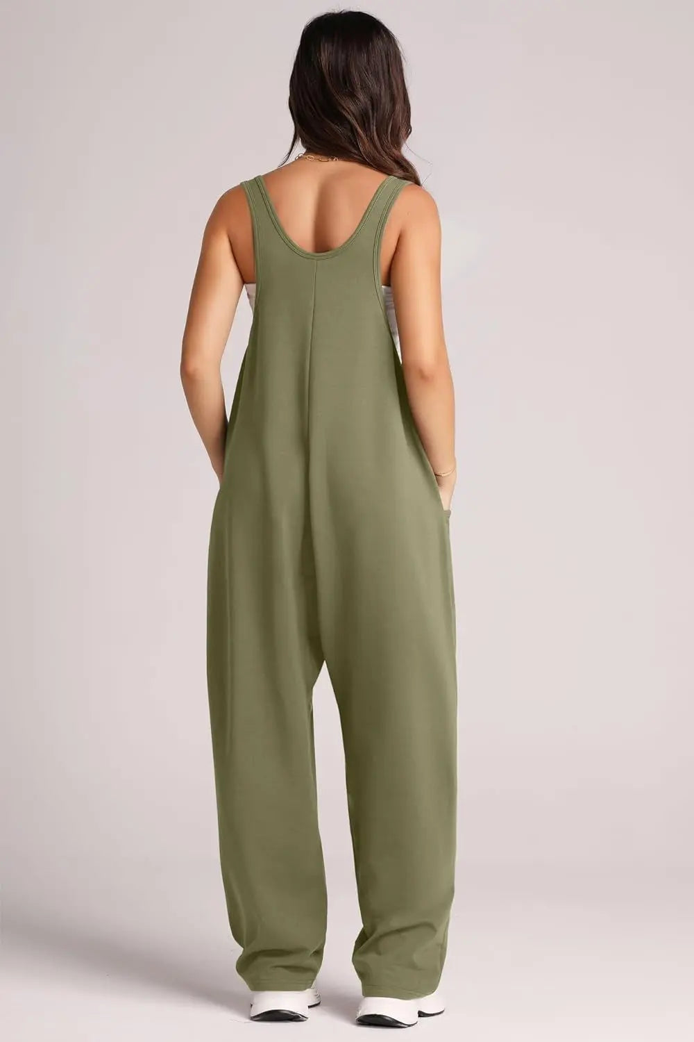 Wide Strap Jumpsuit with Pockets Trendsi