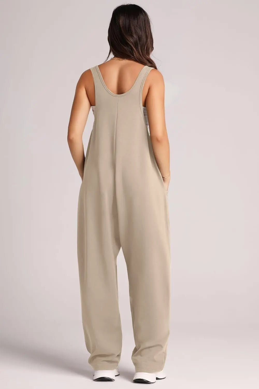 Wide Strap Jumpsuit with Pockets Trendsi