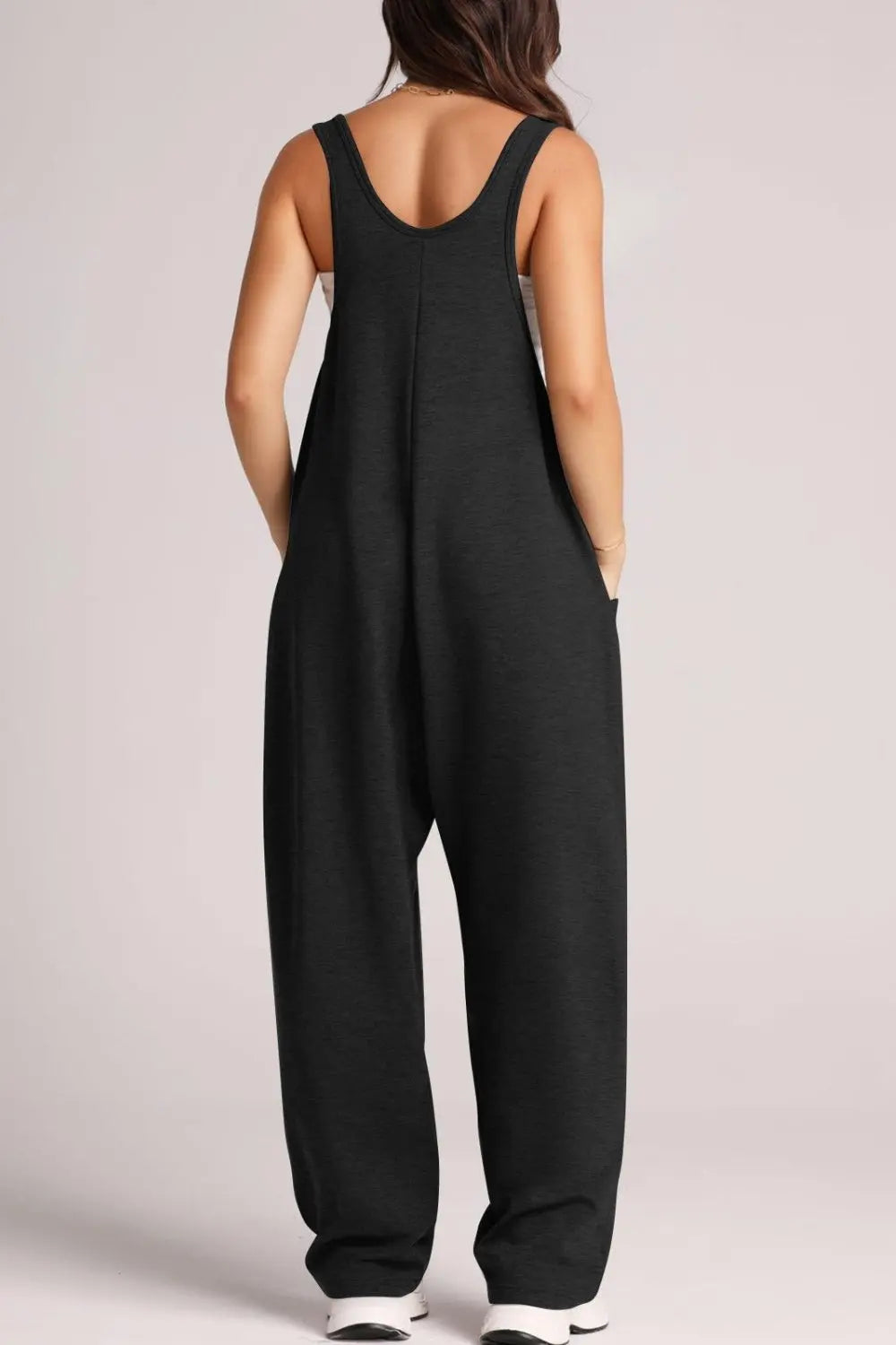 Wide Strap Jumpsuit with Pockets Trendsi