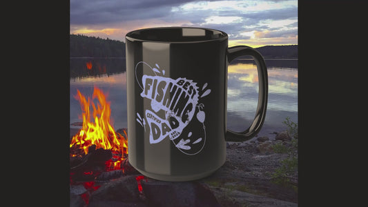 Certified *2023* Best Fishing Dad Black Mug, 15oz