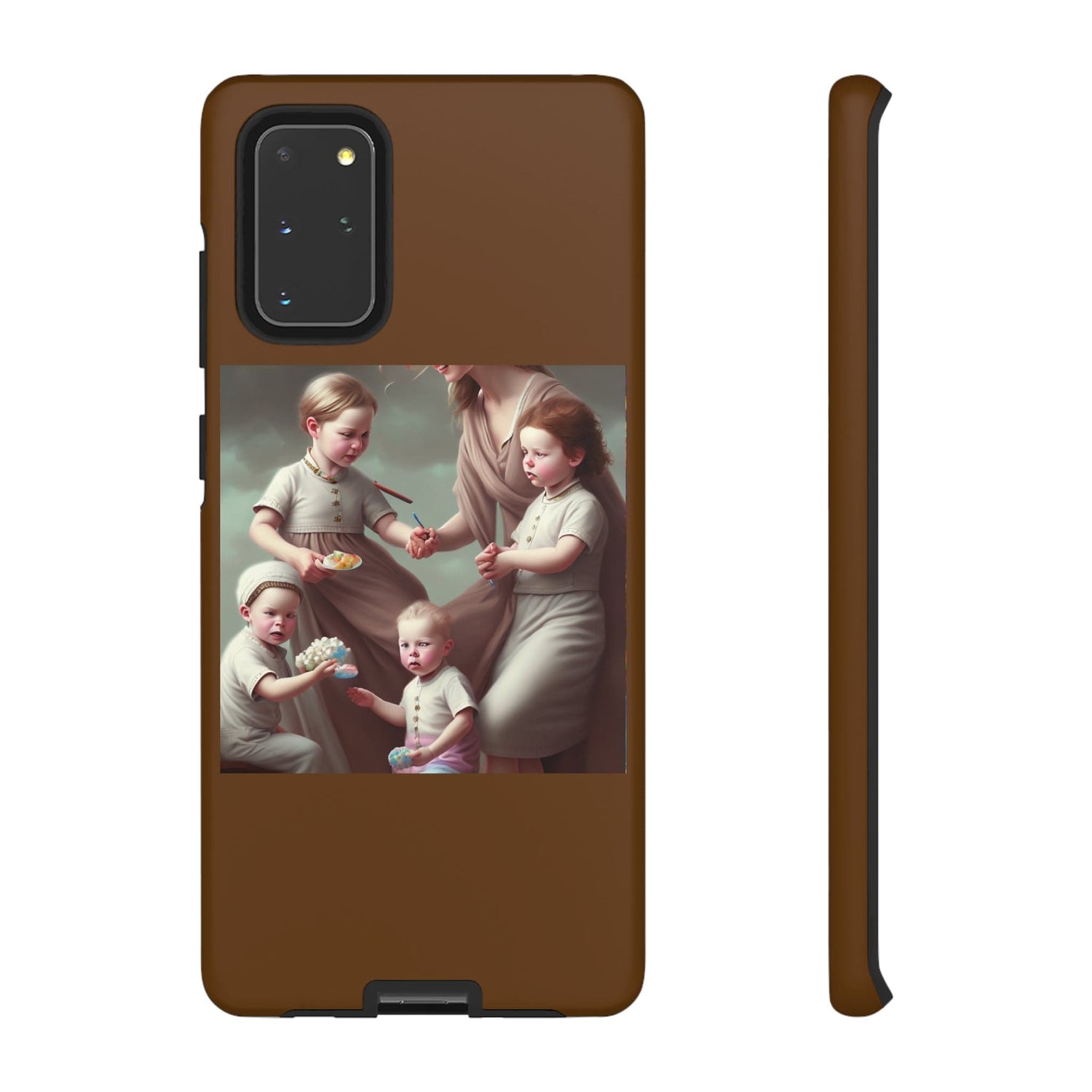 Nanny Caregiver Oil Painting with kids Tough Phone Cases Samsung Galaxy S20+ Matte