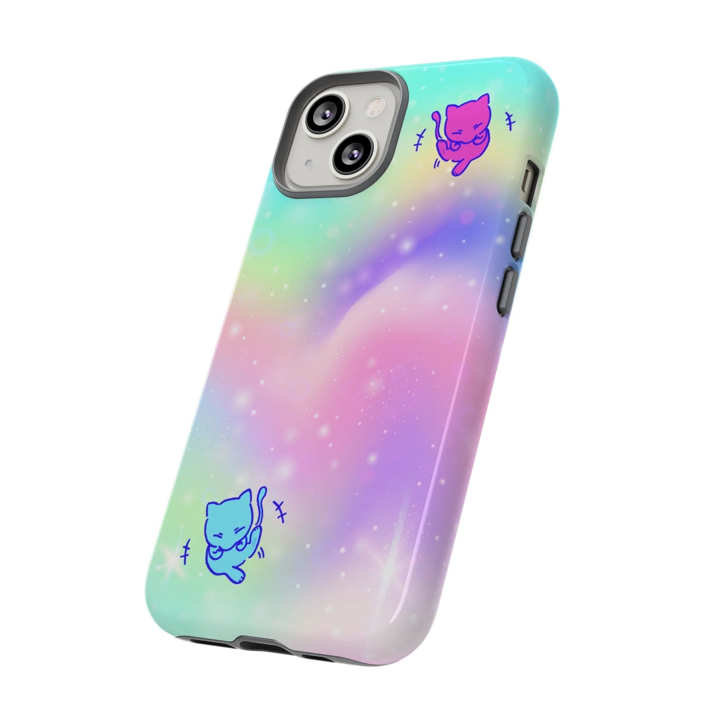 Giggling Mew Rainbow Tough Phone Cases