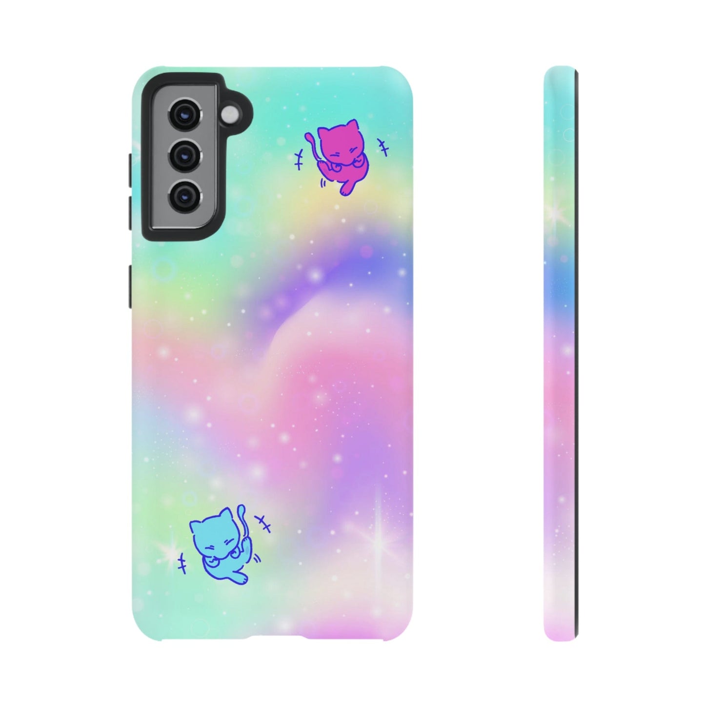 Giggling Mew Rainbow Tough Phone Cases Samsung Galaxy S21 Plus Matte