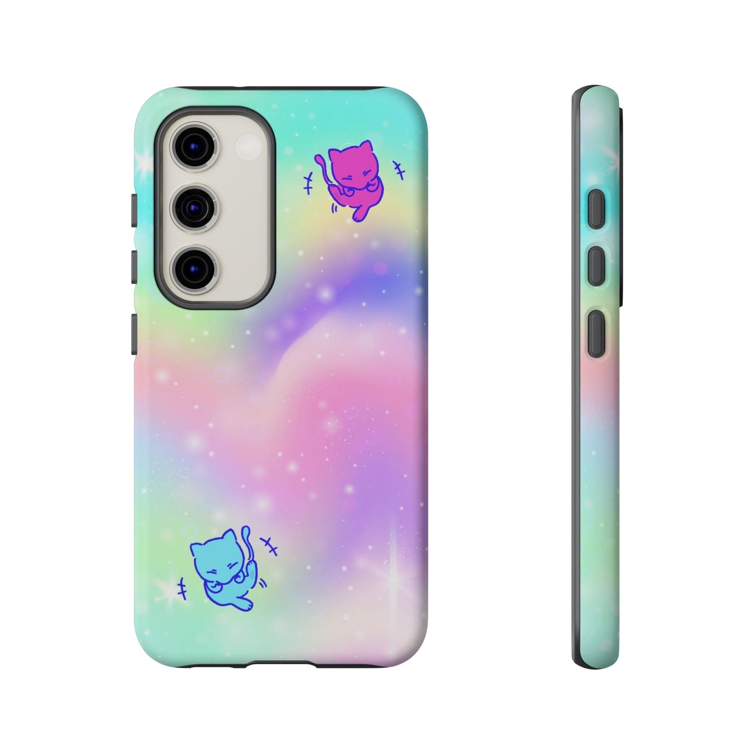 Giggling Mew Rainbow Tough Phone Cases Samsung Galaxy S23 Matte