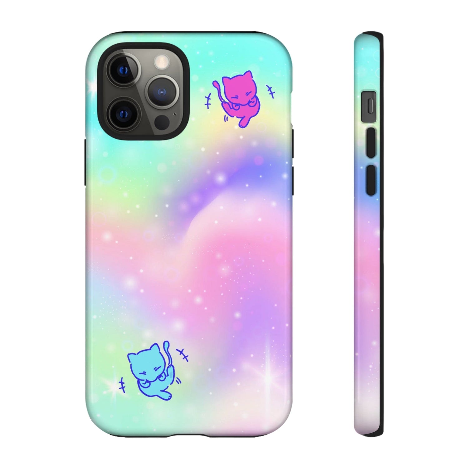 Giggling Mew Rainbow Tough Phone Cases iPhone 12 Pro Glossy