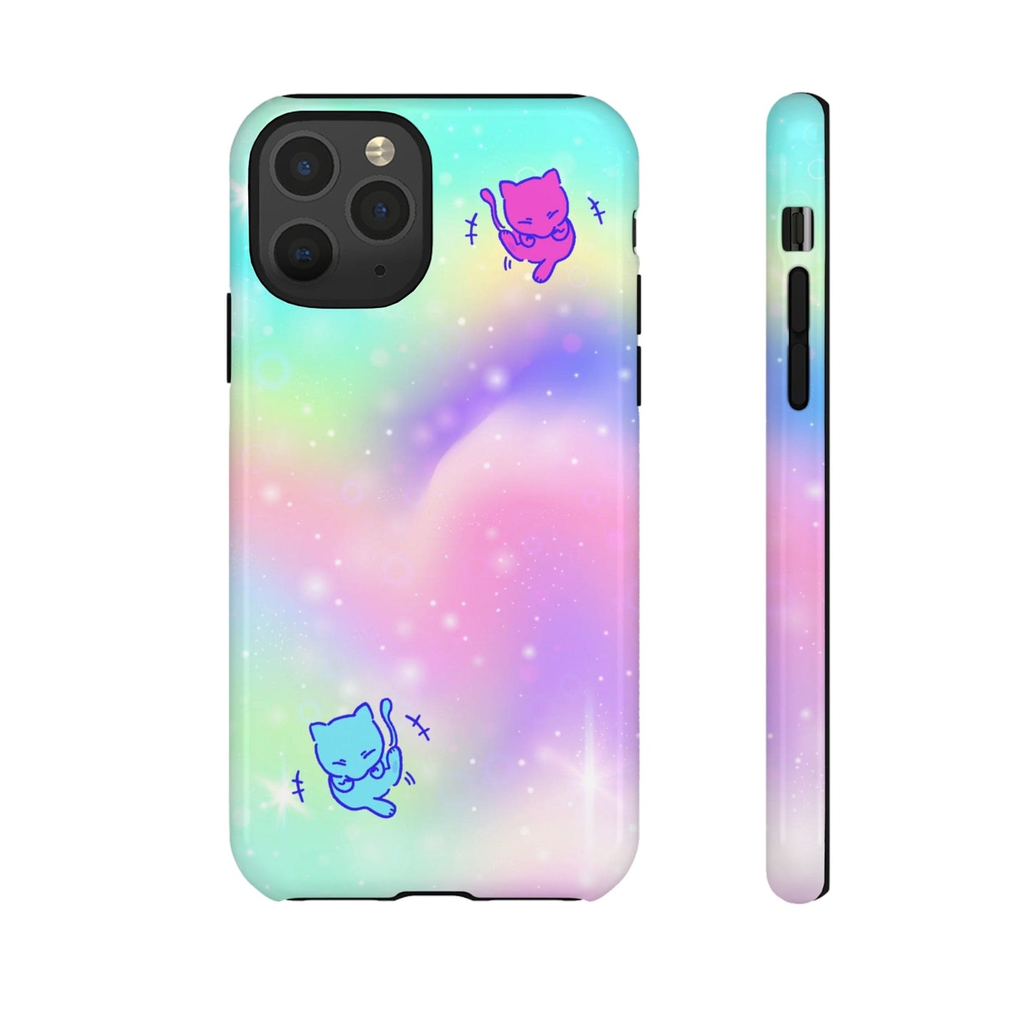 Giggling Mew Rainbow Tough Phone Cases iPhone 11 Pro Glossy