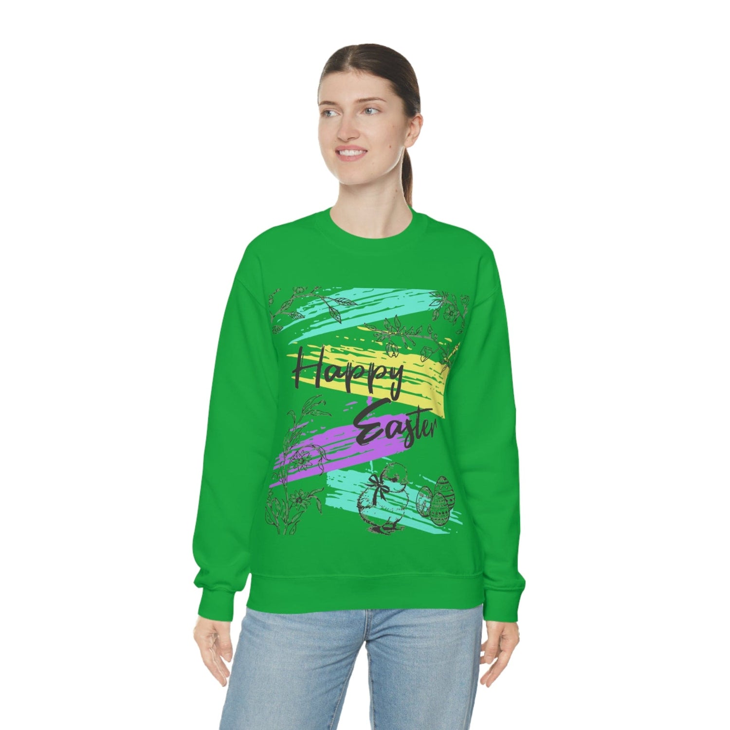 Happy Easter Pastel Unisex Heavy Blend Crewneck Sweatshirt