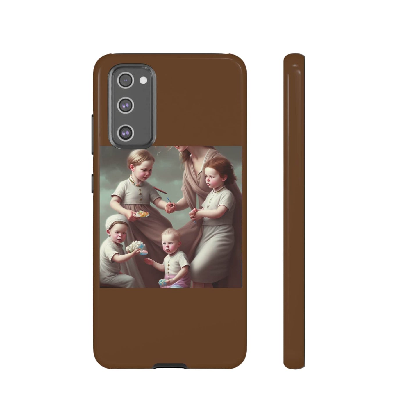 Nanny Caregiver Oil Painting with kids Tough Phone Cases Samsung Galaxy S20 FE Glossy