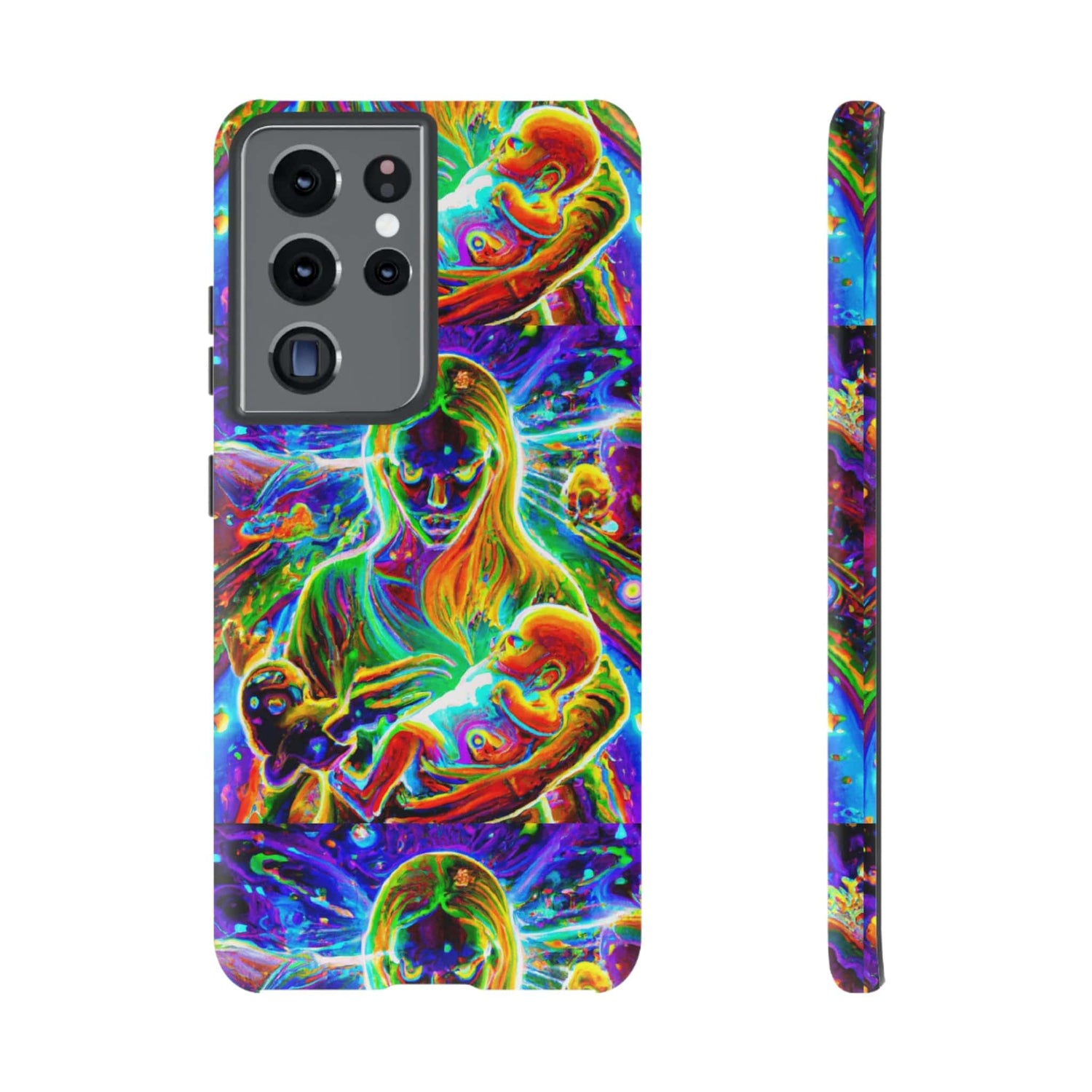 Psychedelic Nanny Caregiver with baby Tough Phone Cases Samsung Galaxy S21 Ultra Matte