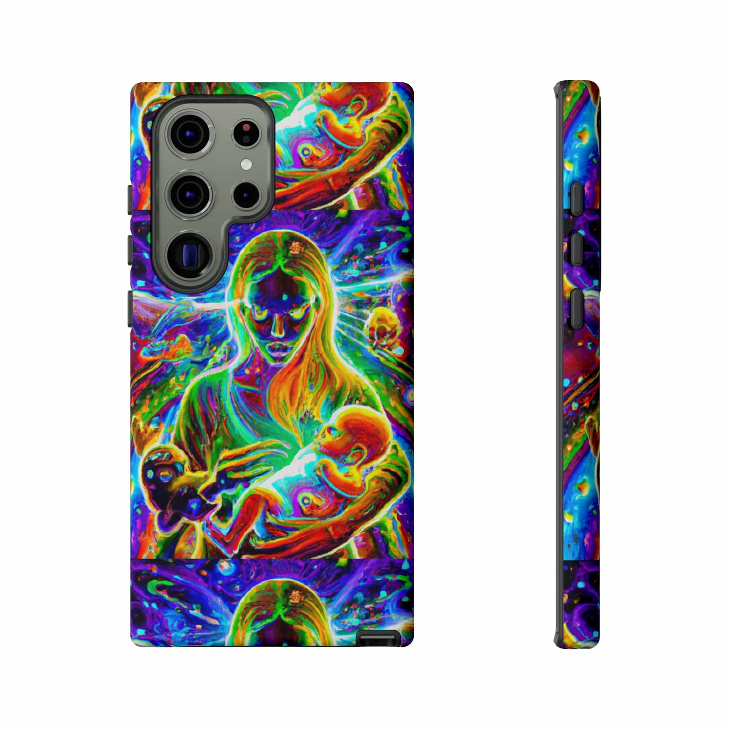 Psychedelic Nanny Caregiver with baby Tough Phone Cases Samsung Galaxy S23 Ultra Matte