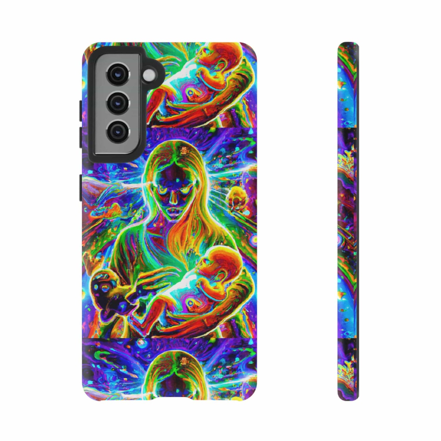 Psychedelic Nanny Caregiver with baby Tough Phone Cases Samsung Galaxy S21 Matte