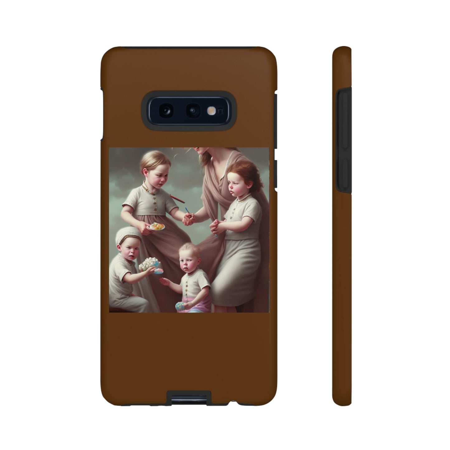 Nanny Caregiver Oil Painting with kids Tough Phone Cases Samsung Galaxy S10E Matte