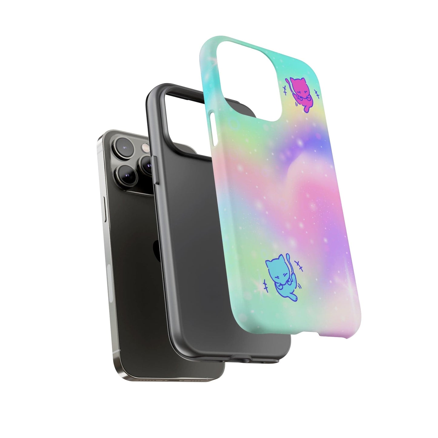 Giggling Mew Rainbow Tough Phone Cases