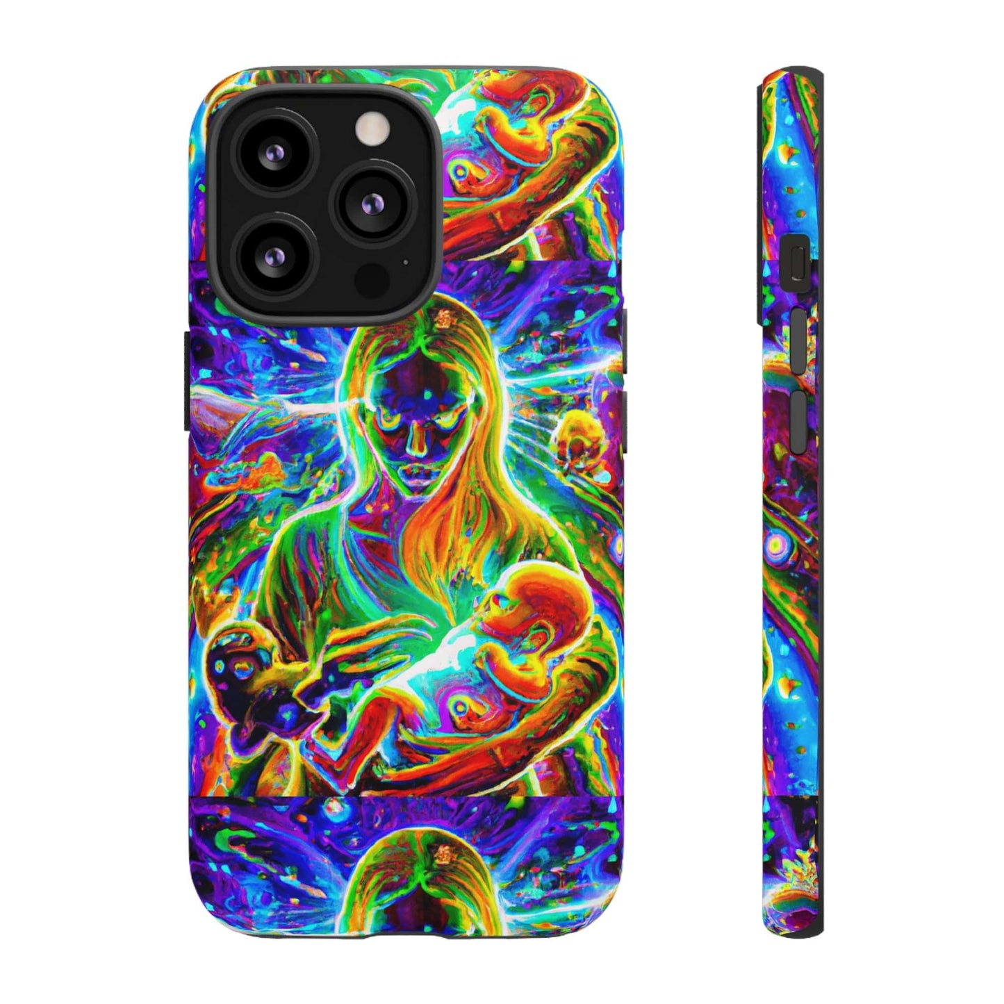 Psychedelic Nanny Caregiver with baby Tough Phone Cases iPhone 13 Pro Matte