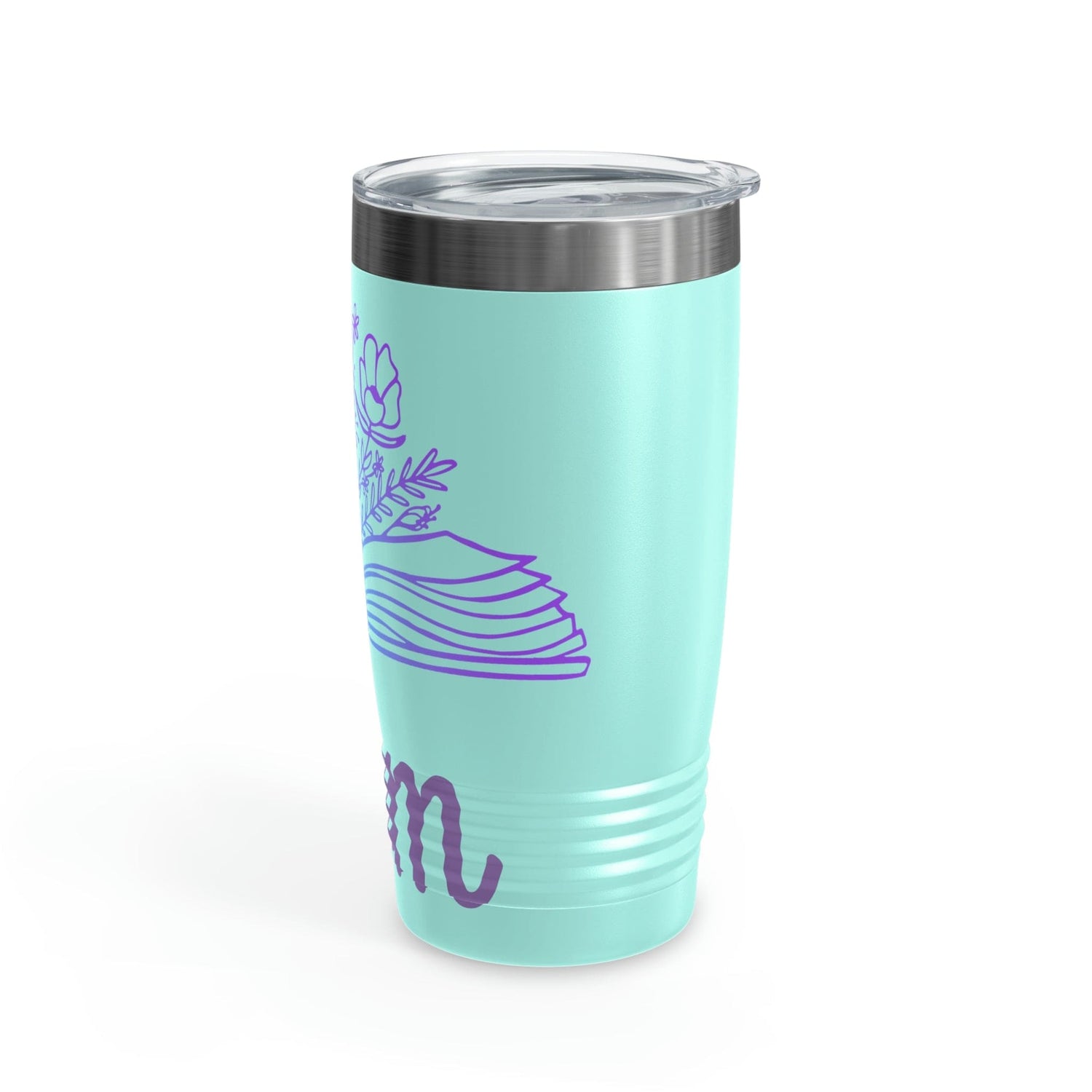 Mom loves books and flowers Ringneck Tumbler, 20oz