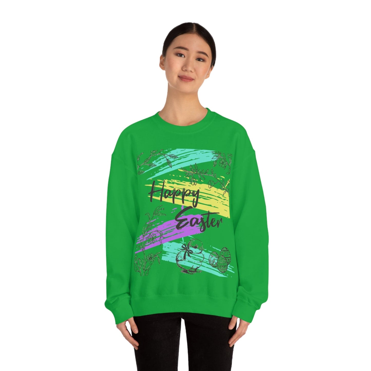 Happy Easter Pastel Unisex Heavy Blend Crewneck Sweatshirt